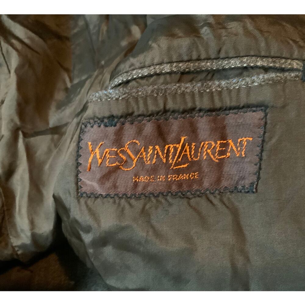 Yves Saint Laurent Vintage Brown Wool Blazer - Made in France - Picture 3 of 8